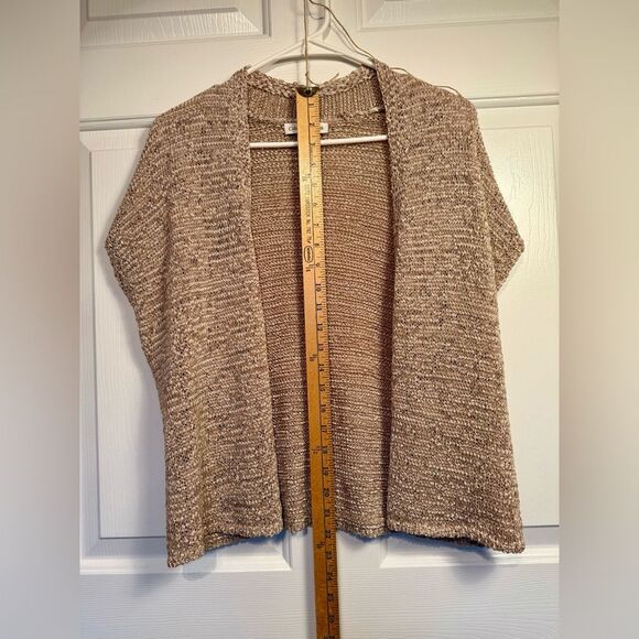 Coldwater Creek Tan Knit Sweater Cardigan Vest Open‎ Front Size M ( 10 - 12 ) - Picture 4 of 6
